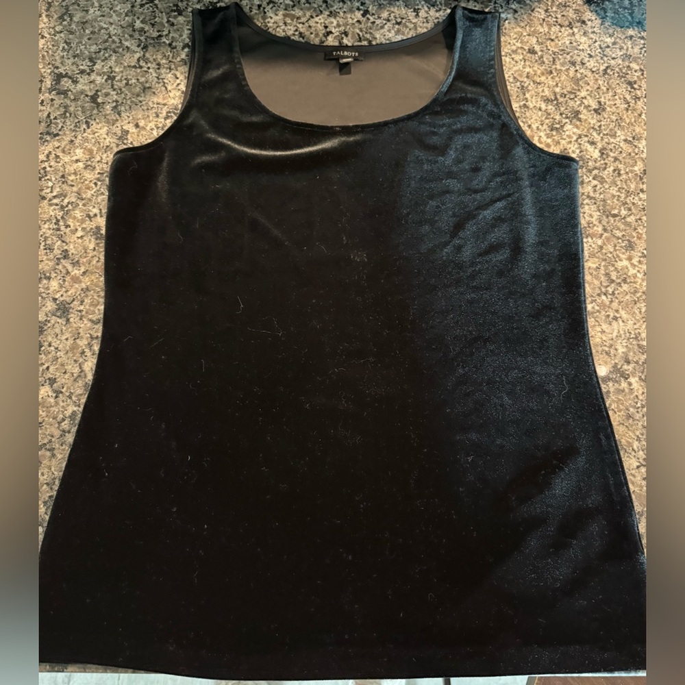 Talbots Black Velvet Tank Top